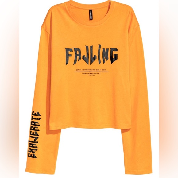 Orange Jersey Top in Size M from H&M - Picture 1 of 1